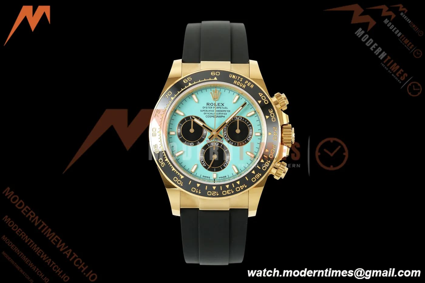 Rolex - Daytona 126518LN 40mm Gain Weight CER/YG/RU Turquoise Blue/Stk WF JH4131 Free Sprung
