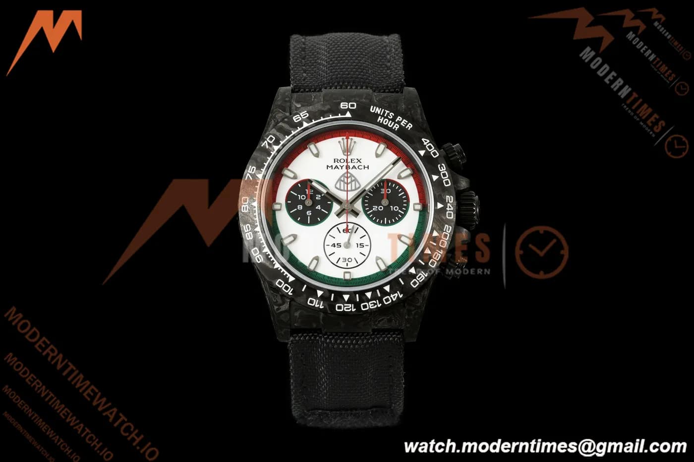 Rolex - Daytona DIW "Maybach" 40mm Black Carbon Fiber/NY Wht/Stk Dial ANTF SH4130