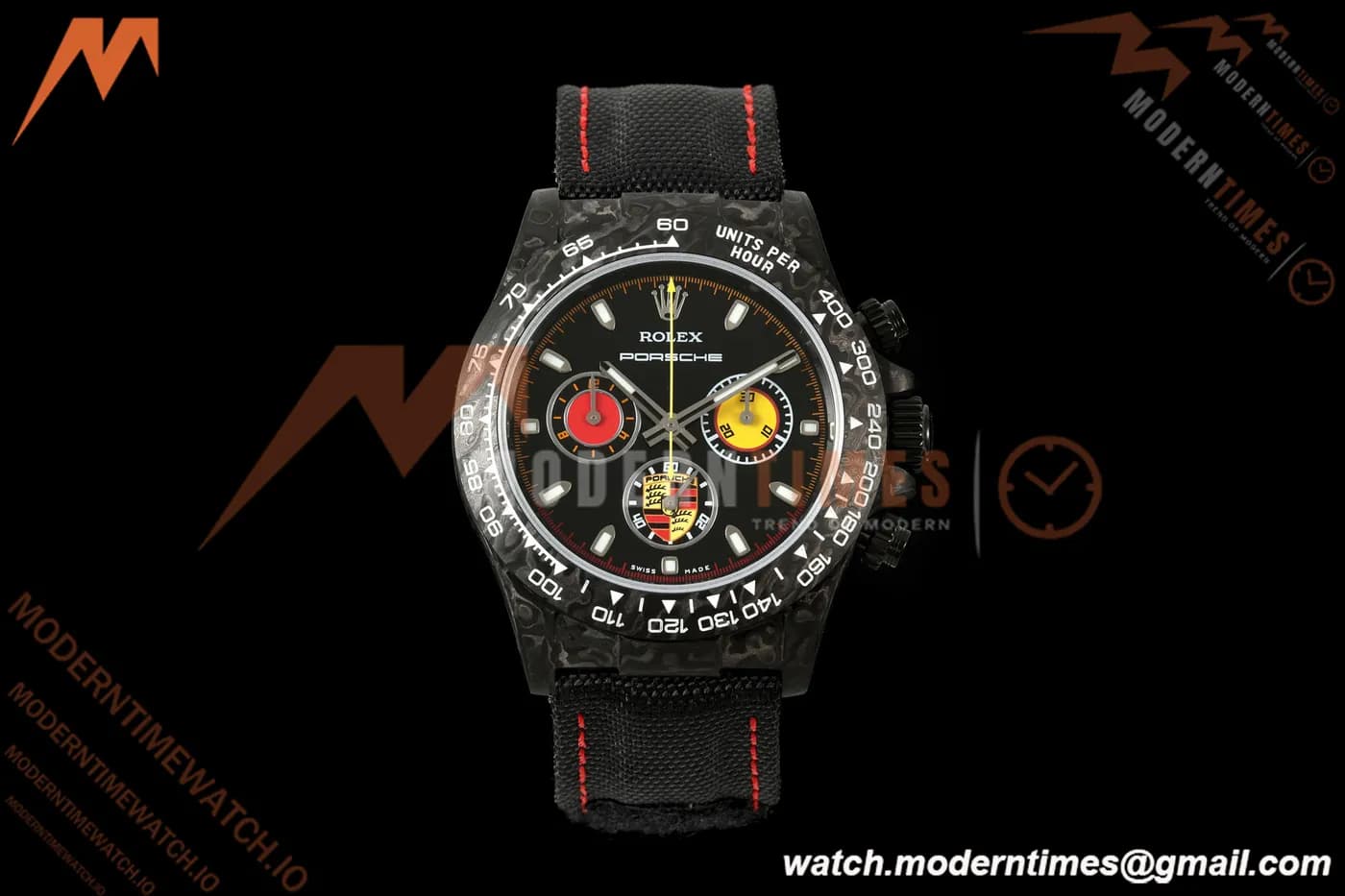 Rolex - Daytona DIW "Porsche" 40mm Black Carbon Fiber/NY Blk/Stk Dial ANTF SH4130