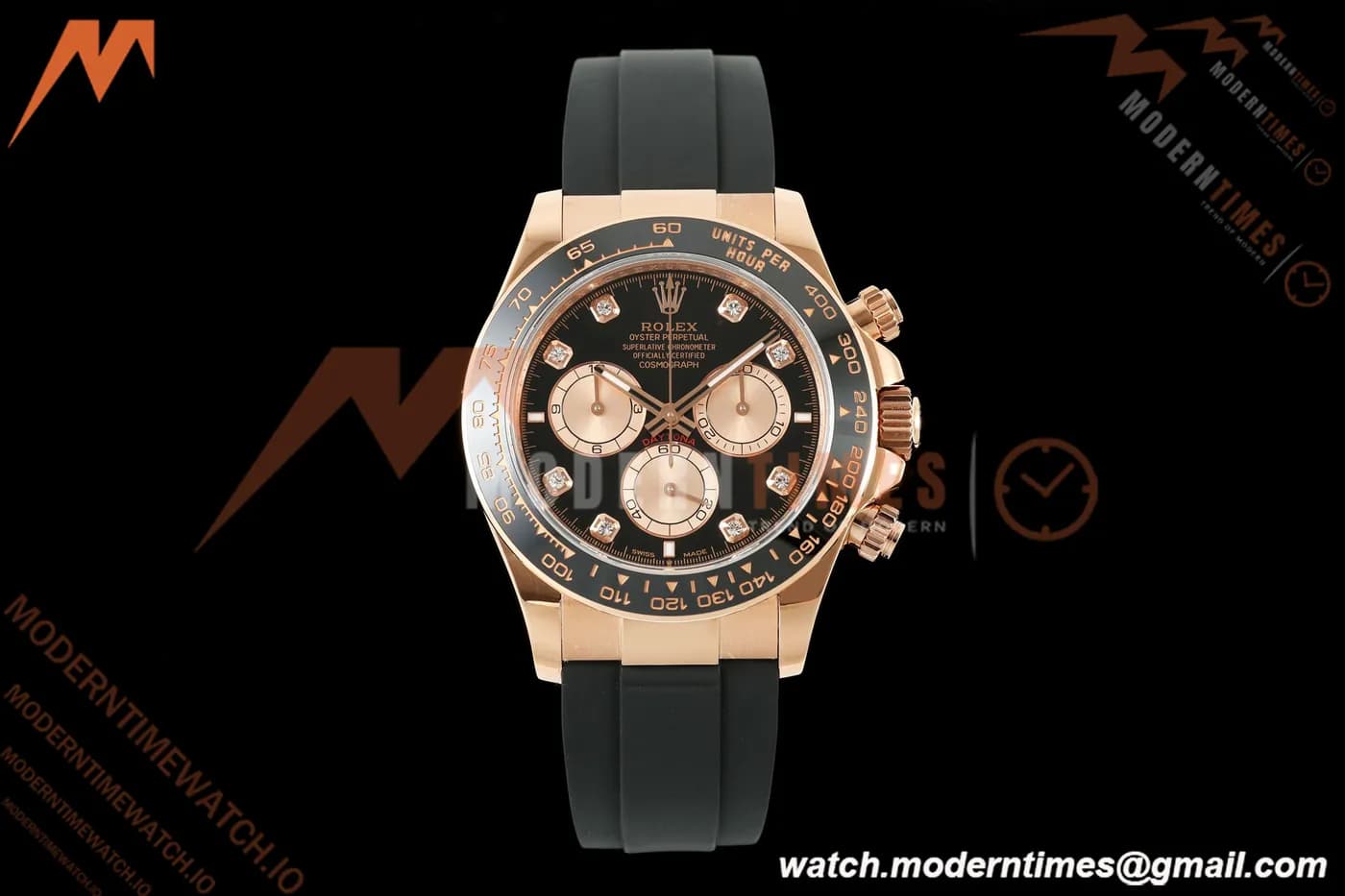 Rolex - Daytona 126515LN 40mm Gain Weight RG/RU Blk/RG/Dia QF V18 JH4131 Free Sprung
