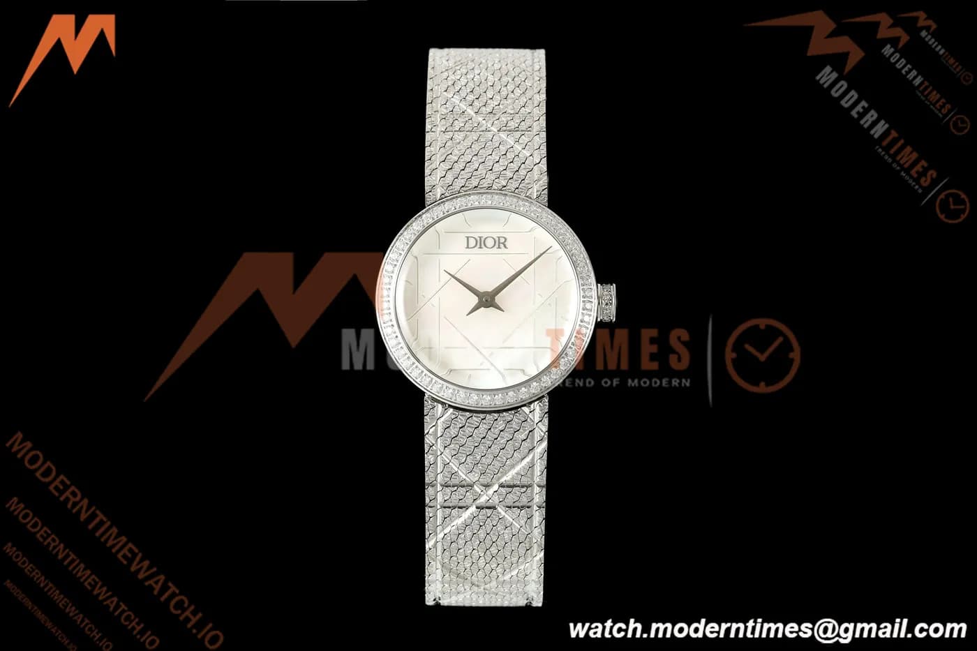 Dior - La D DE Dior 25mm Dia SS/SS White Mother-of-Pearl Dial K11F Quartz