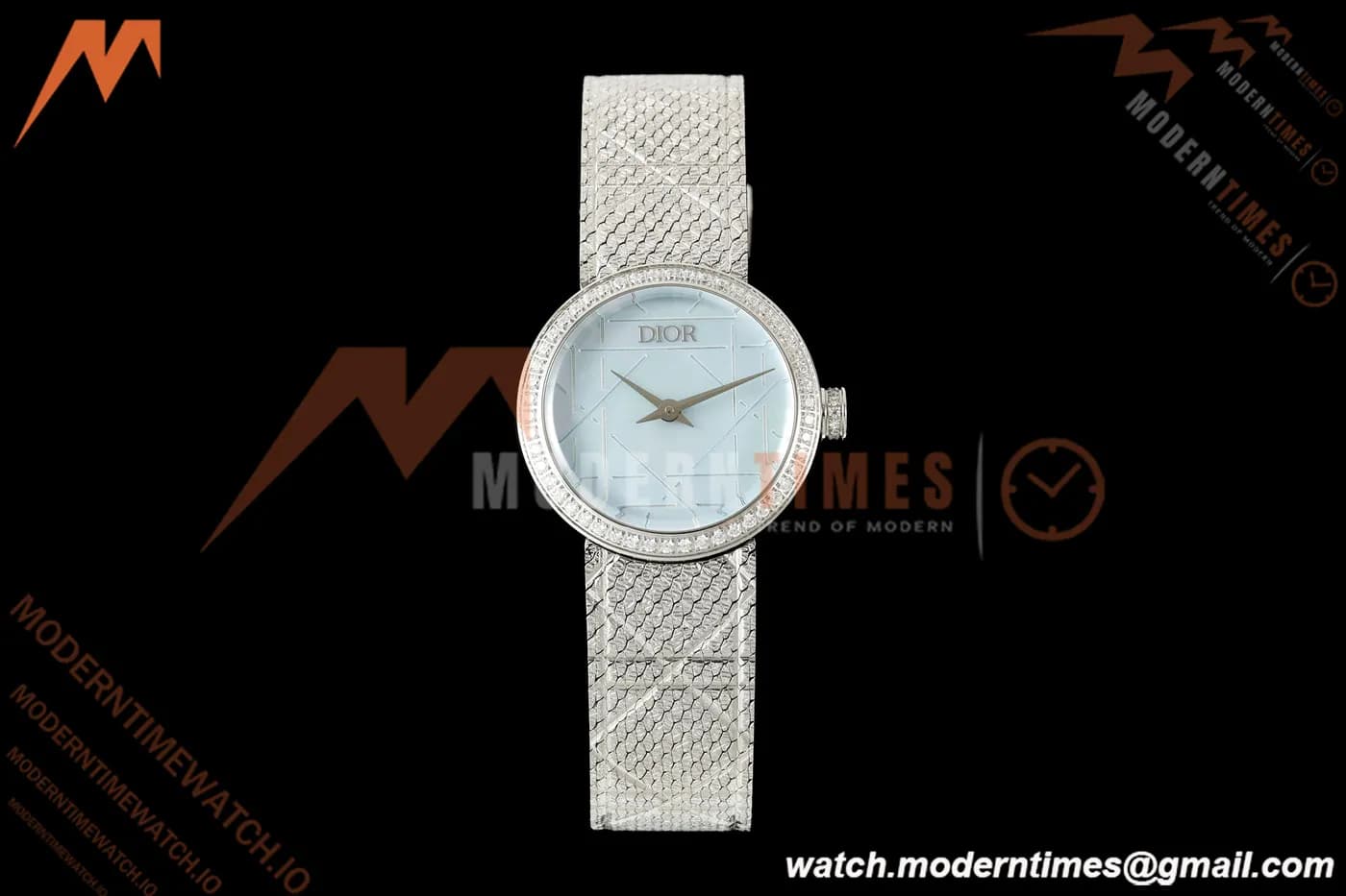 Dior - La D DE Dior 25mm Dia SS/SS Blue Mother-of-Pearl Dial K11F Quartz