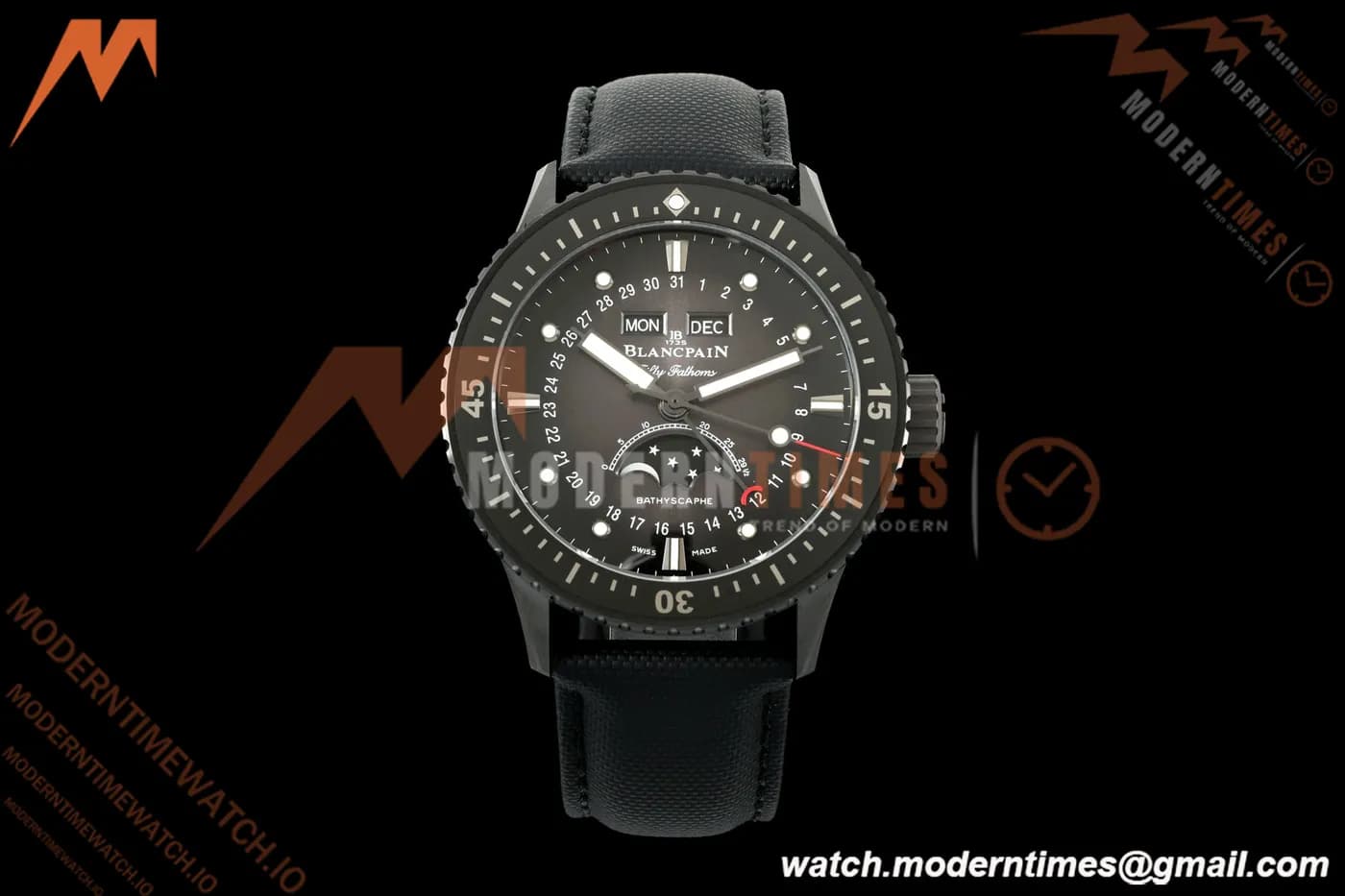 Blancpain - Fifty Fathoms 5054 Bathyscaphe Complete Calendar Moon Phases Black CER/NY Black Dial DDDF A6654