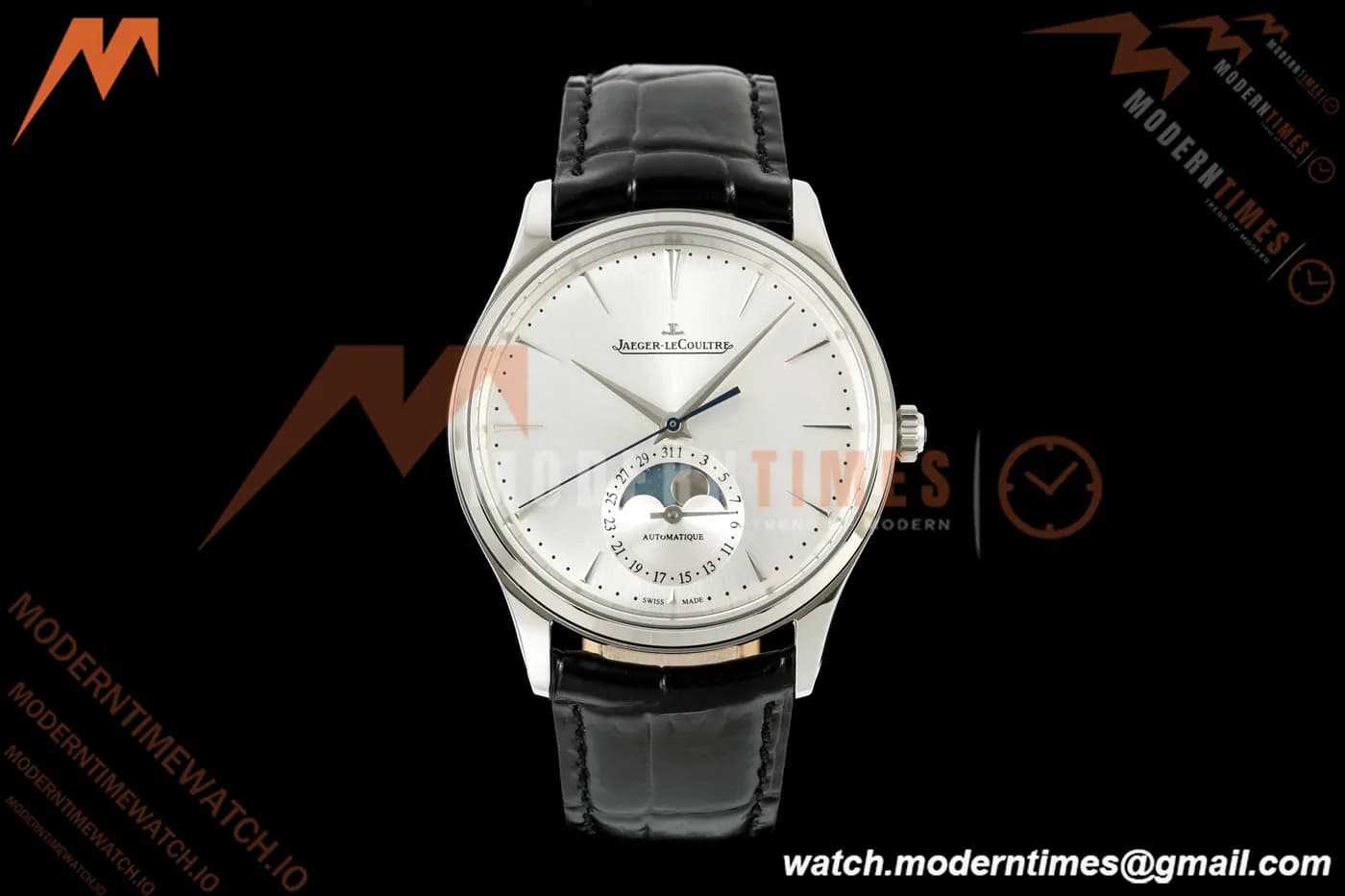 Jaeger LeCoultre - Master Ultra Thin Moonphase Q1368430 39mm SS/LE Silver RZF A925 Free Sprung