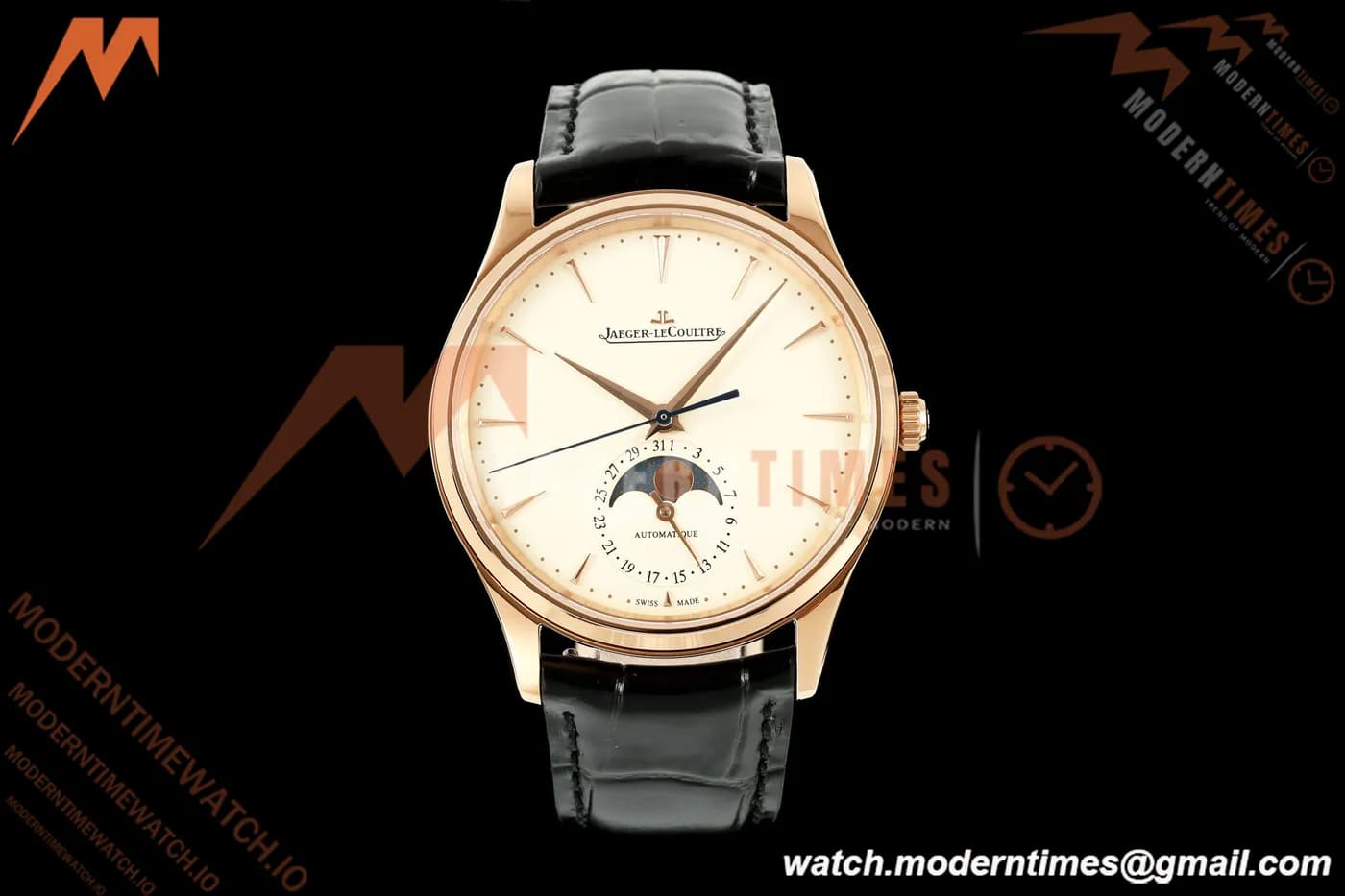 Jaeger LeCoultre - Master Ultra Thin Moonphase Q1362511 39mm RG/LE Beige RZF A925 Free Sprung