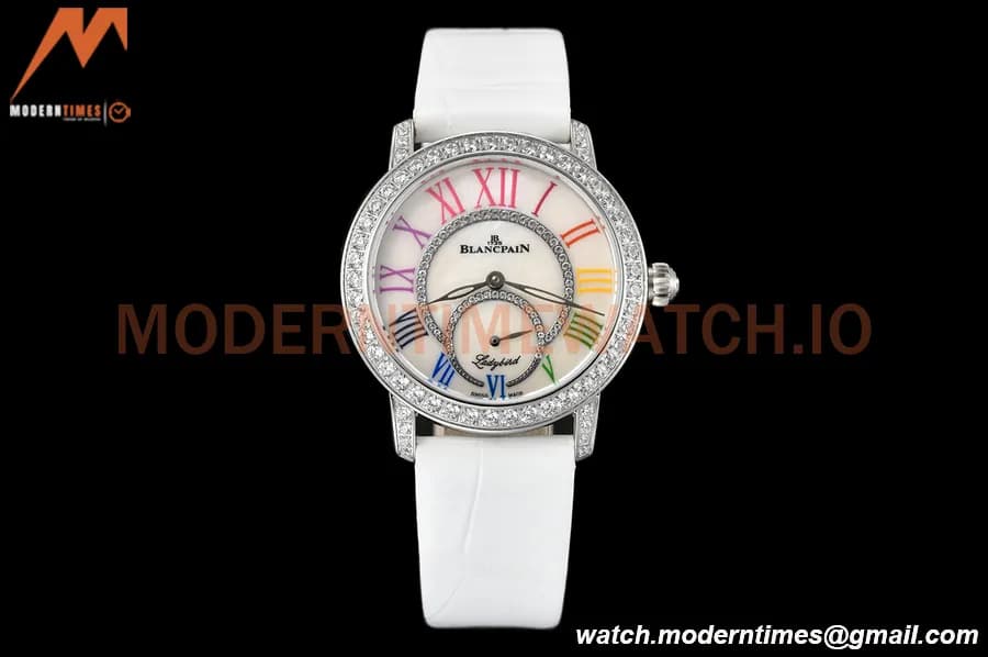 Blancpain - Ladybird Colors 35mm White SS/LE DIA/RMN White MOP BLSF A23J