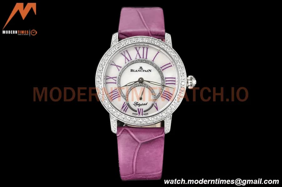 Blancpain - Ladybird Colors 35mm Purple SS/LE DIA/RMN White MOP BLSF A23J