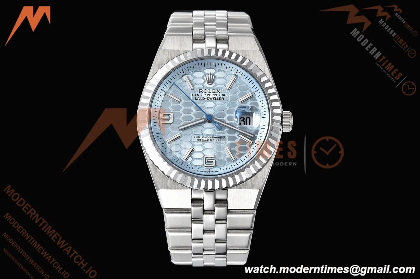 Rolex - Land-Dweller 127336 40mm Jub Flt SS/SS Blu/Stk GDF MY8215