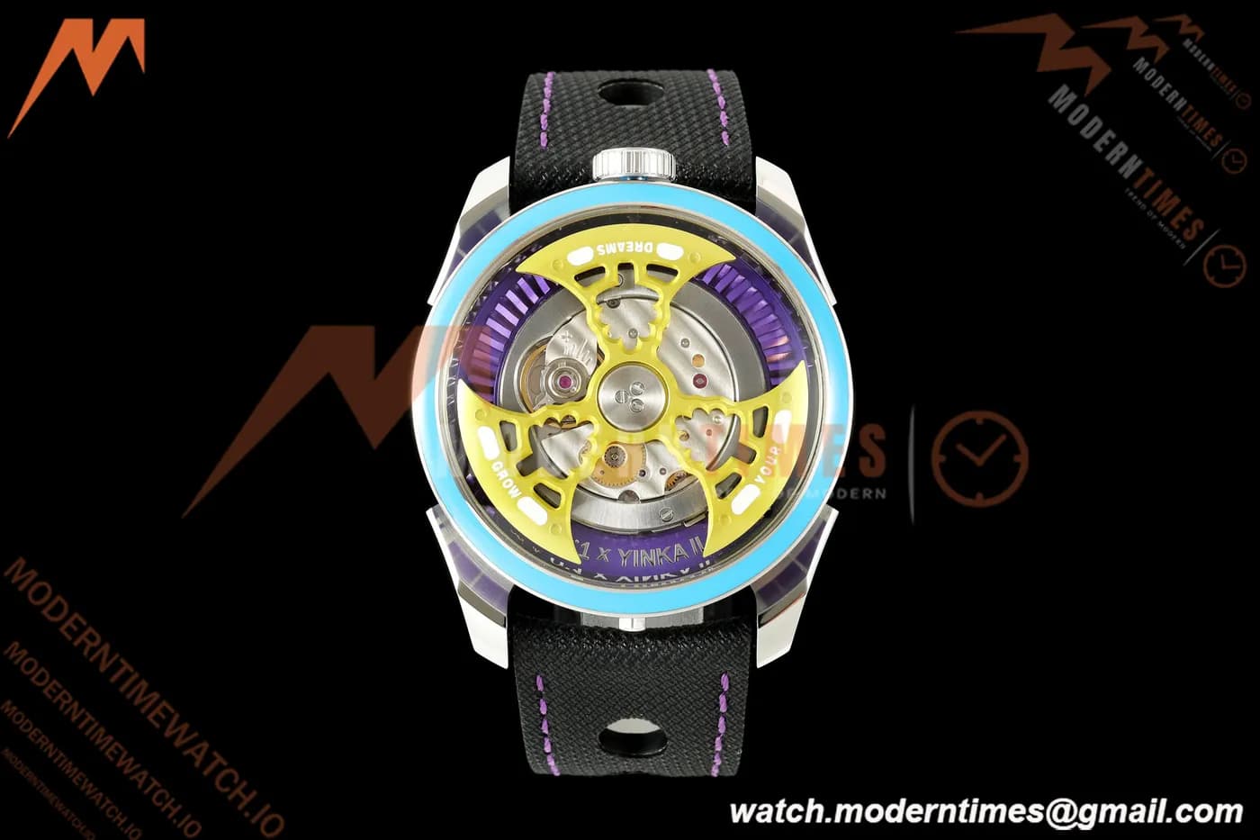 MB&F - M.A.D.1 ‘Grow Your Dreams’ 42mm SS/LE Blu/Yellow K1F MY821A