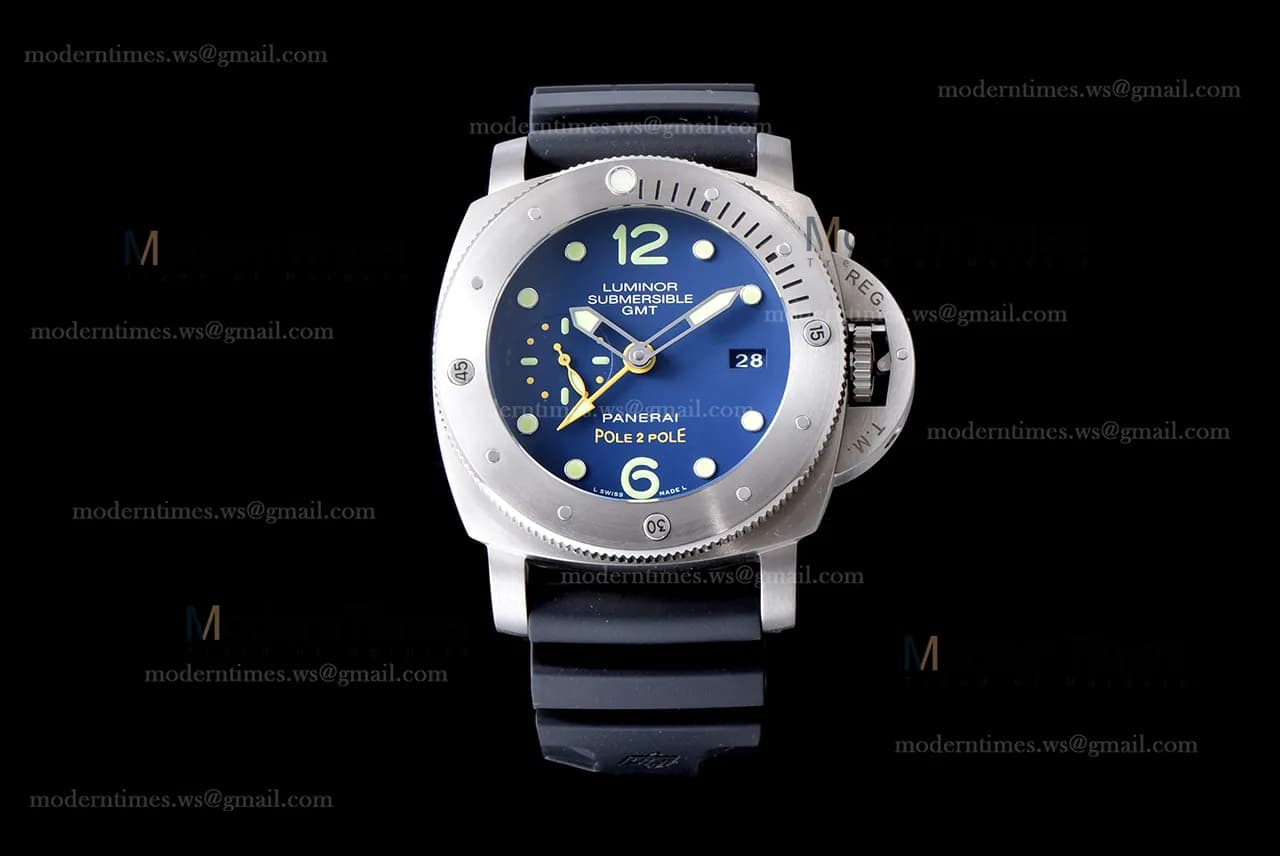 Panerai Luminor 1950 Series SS/RU Blu/Blk VSF Automatic PAM00719
