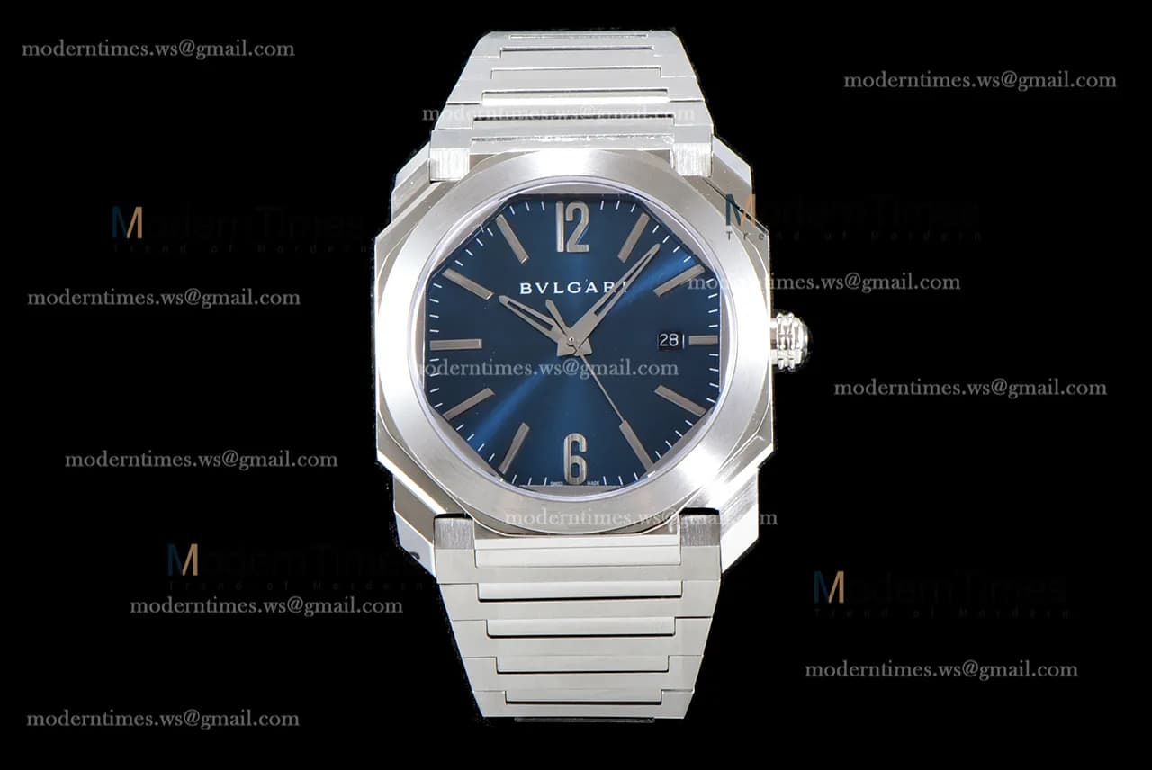 Bvlgari OCTO Series SS/SS Blu BVF Automatic 102031 102105 BGO38C3SSD