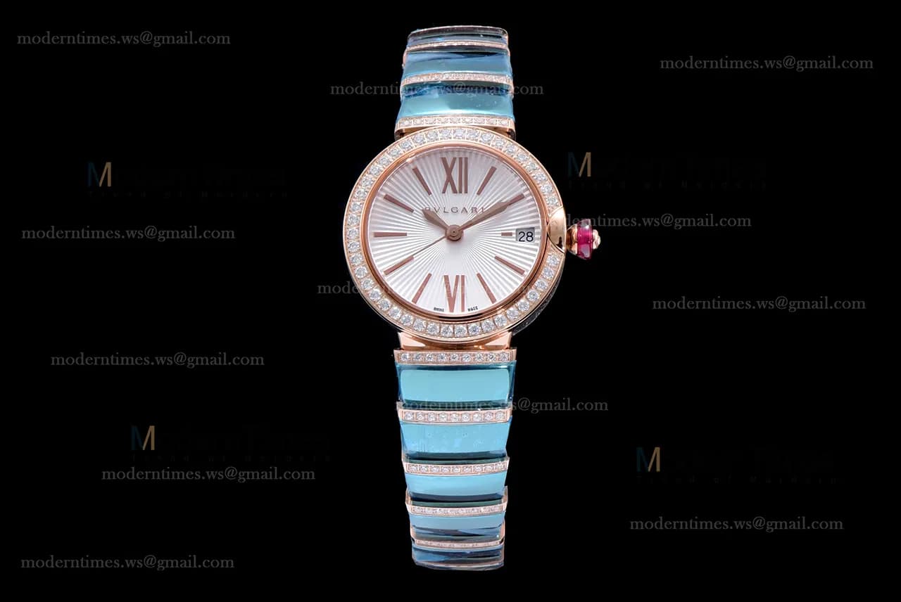 Bvlgari LVCEA Series Diams RG/RG Wht BVF Automatic/Quartz