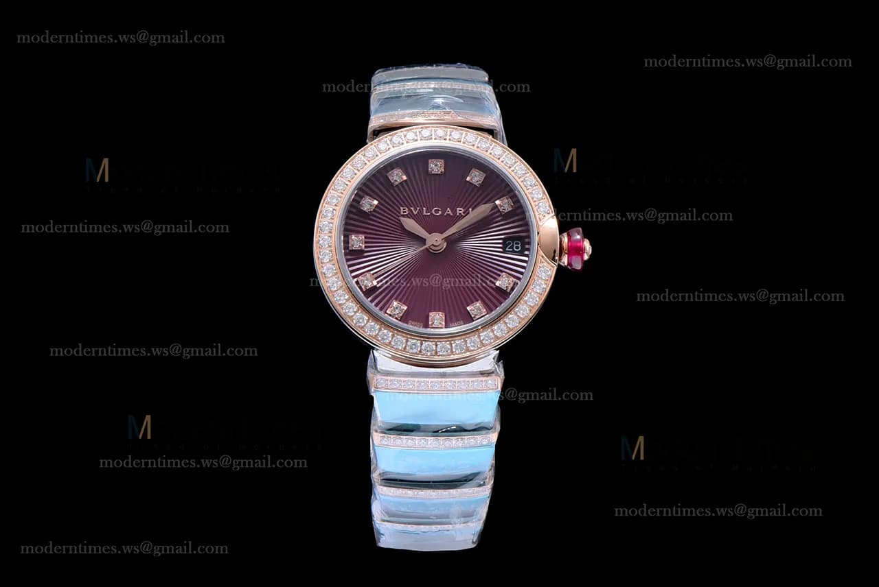Bvlgari LVCEA Series Diamonds RG/RG TT Red BVF Automatic/Quartz