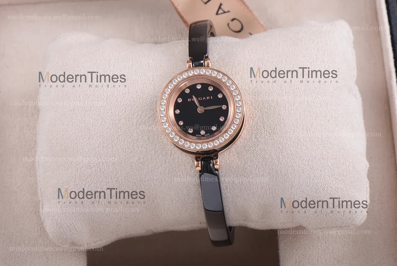 Bvlgari Bzero1 Series Diams RG PVD/PVD Blk ZLO Quartz 102087 BZ23BSGCC/12.M