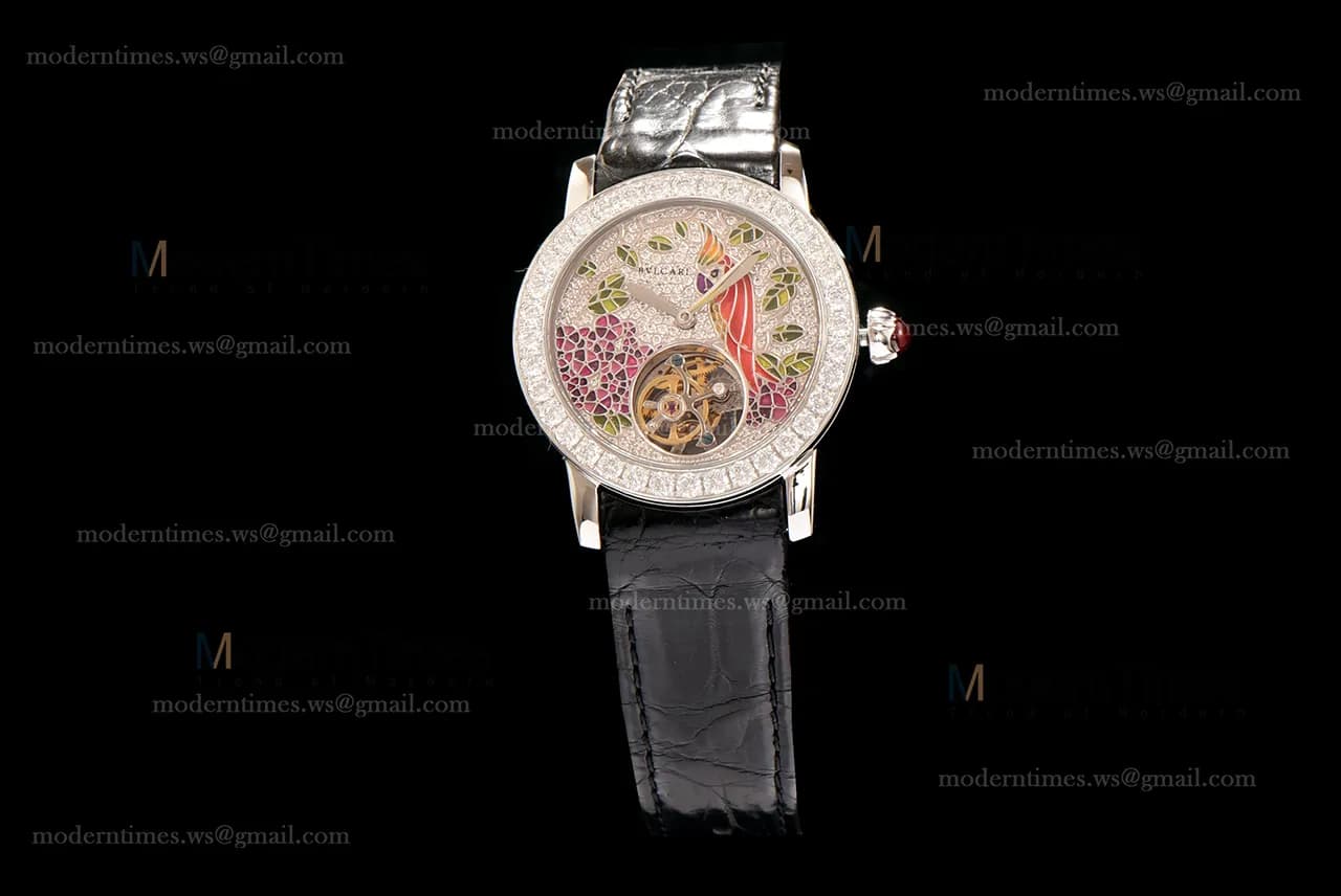 Bvlgari Bvlgari Series SS/SS Diams/Blk Tourbillon TFF Automatic 102165 BBLP37PDGDLTB