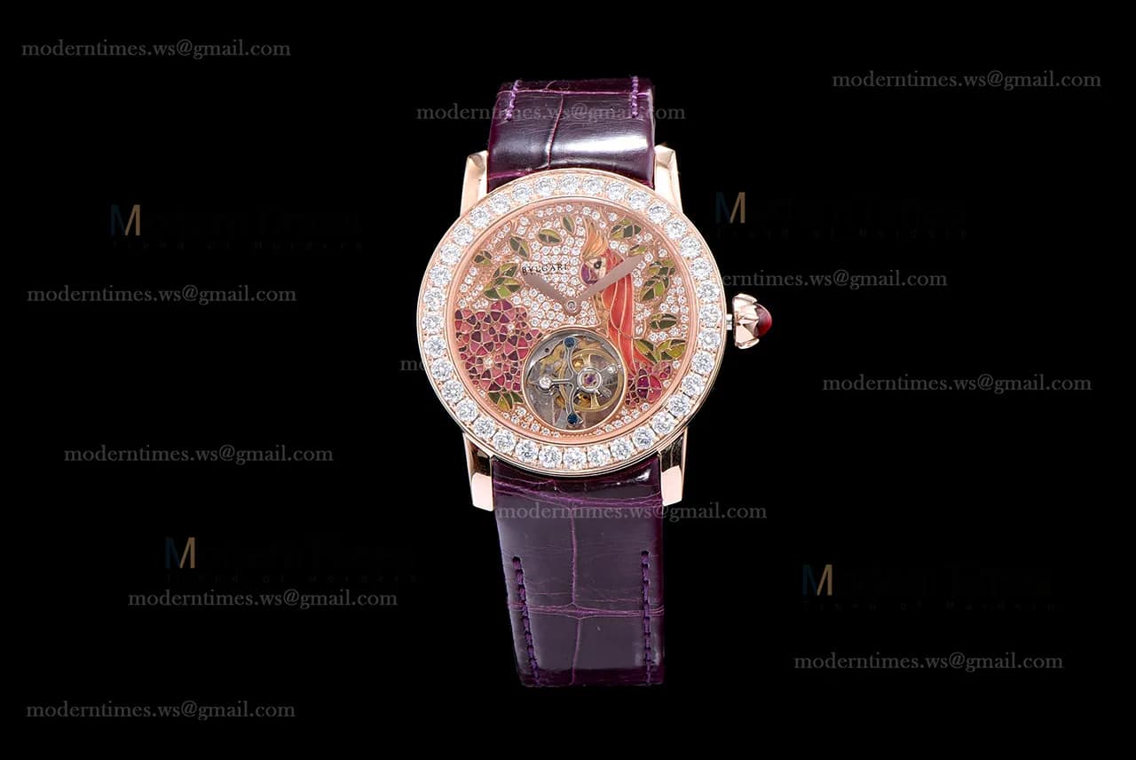 Bvlgari Bvlgari Series RG/LE Diams Red/PP Tourbillon TFF Automatic 102165 BBLP37PDGDLTB