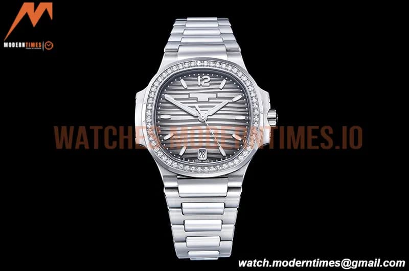 Patek Philippe - Nautilus Ladies 7118 35mm Dia SS/SS Grey/Stk PPF A324