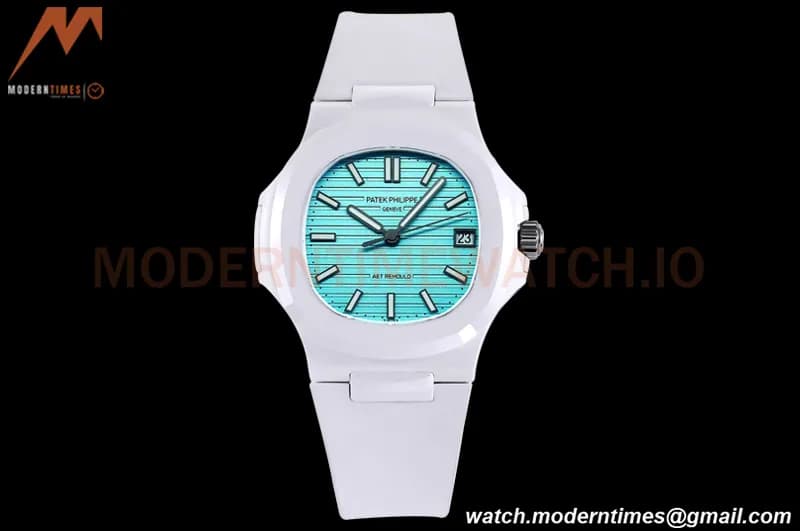 Patek Philippe - Nautilus AET 5711 40mm White CER/RU Stk Tiffany Blue AMGF MY9015