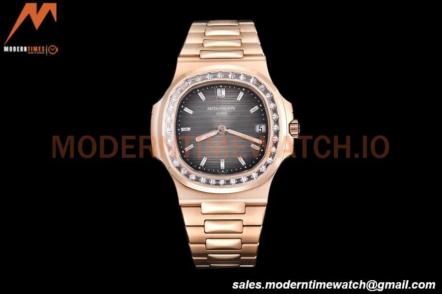 Patek Philippe - Nautilus Automatic 40mm 5723/1R Diamond RG/RG Grey Diam PPF A324