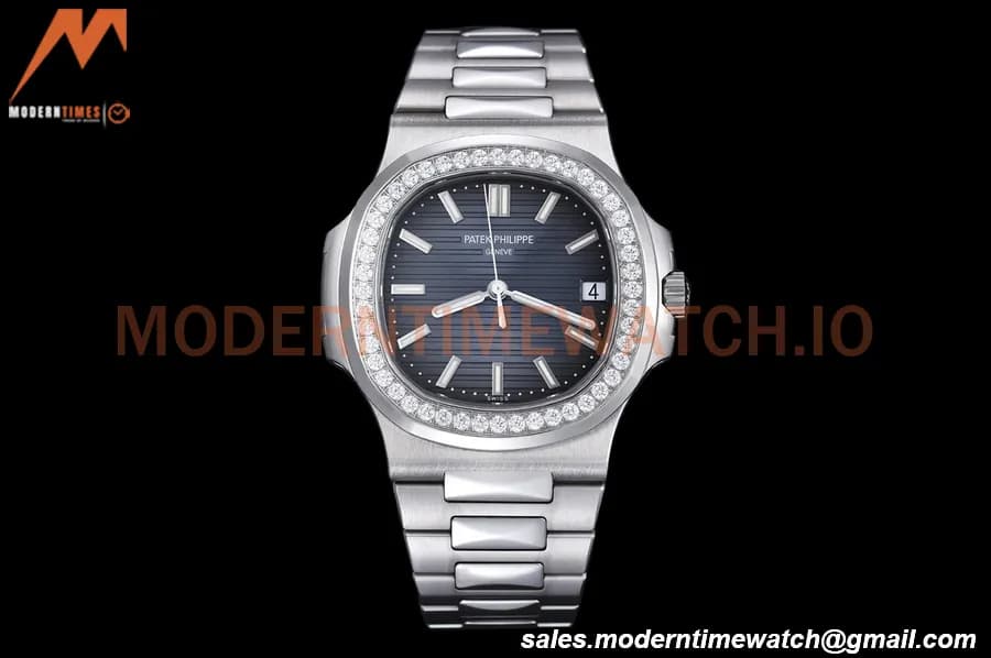 Patek Philippe - Nautilus Automatic 40mm 5713/1G Diamond SS/SS Navy PPF A324