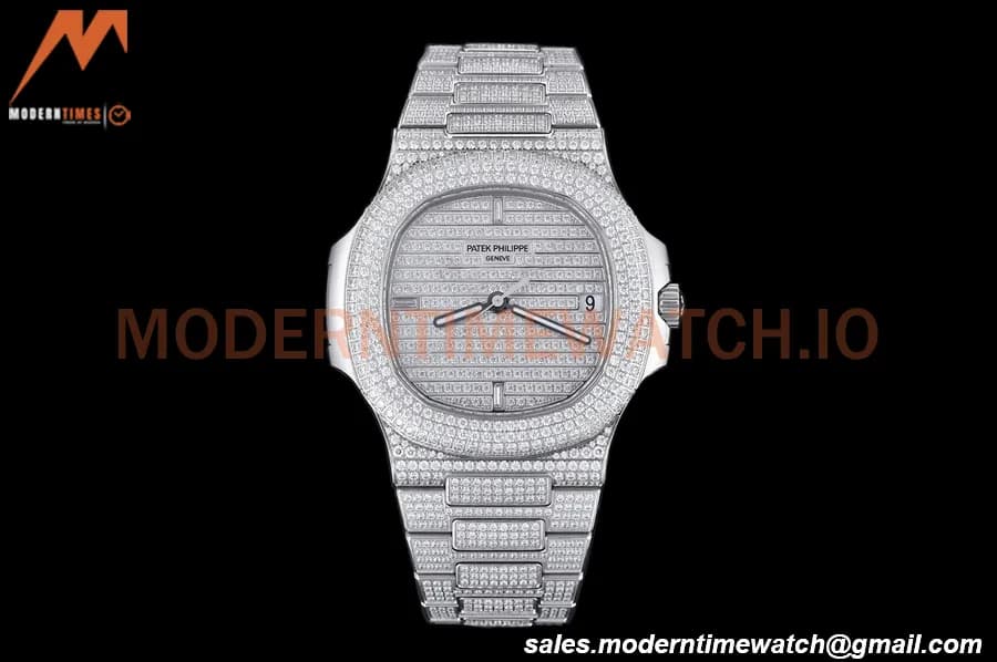 Patek Philippe - Nautilus Automatic 40mm 5719/1G SS/SS Full Diamond PPF A324