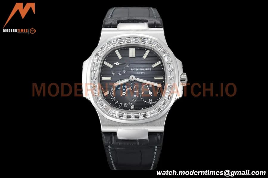 Patek Philippe - Nautilus Moon Phase 5722G 40mm Diamond SS/LE Blue PPF A240
