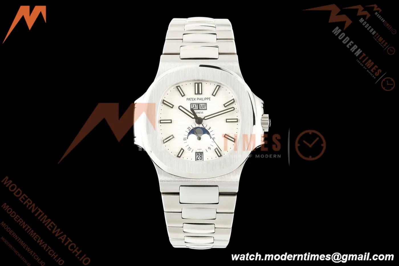 Patek Philippe - Nautilus 40.5mm Annual Calendar 5726/1A SS/SS White DF DD324