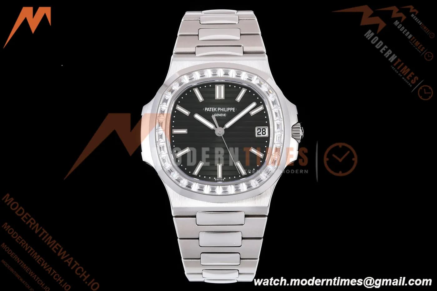 Patek Philippe - Nautilus Automatic 40mm 5711/1300A SS/SS Diamond Green Dial DDF DD330