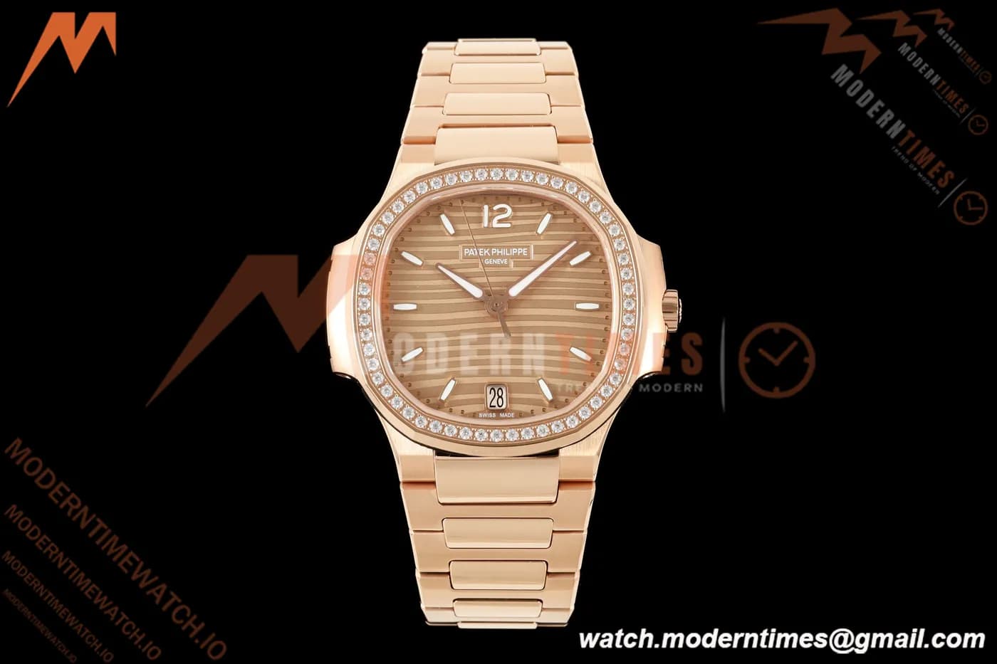 Patek Philippe - Nautilus Ladies 7118 35mm RG/DIA Champ/Stk DDF DD330