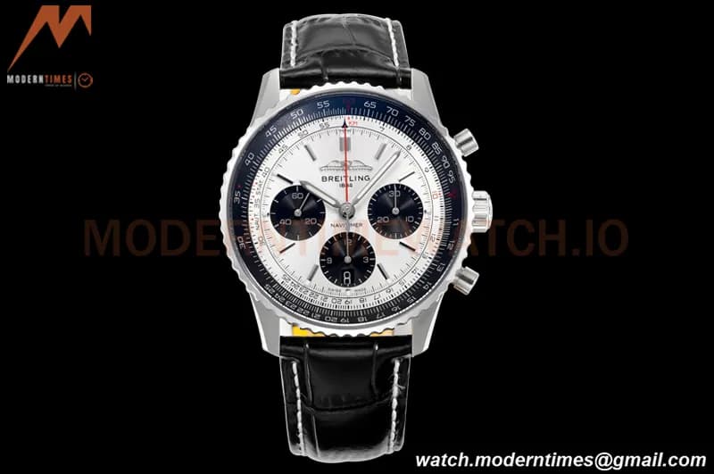Breitling - Navitimer Chronograph B01 43mm SS/LE Silv/Stk BLS A7750 Mod