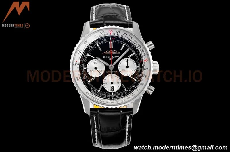 Breitling - Navitimer Chronograph B01 43mm SS/LE Blk/Stk BLS A7750 Mod
