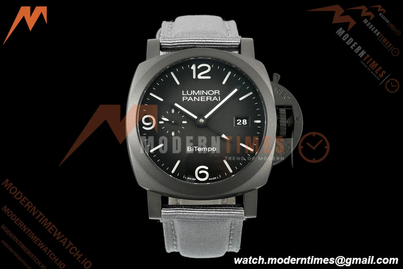 Panerai - PAM1467 Luminor Marina 1950 BiTempo Titanium DLC 44mm TI/NY Black Dial VSF P9010