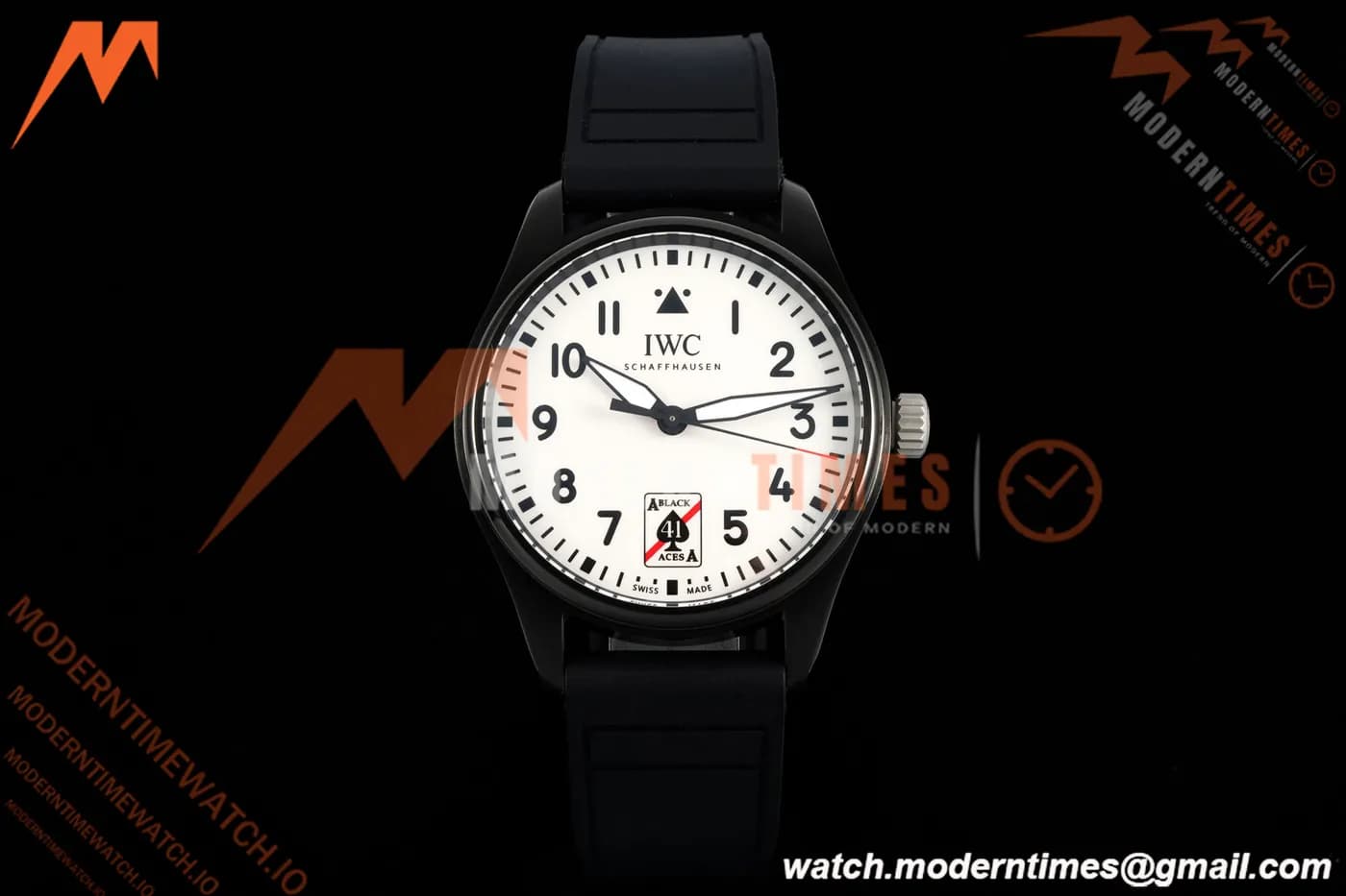 IWC - Pilots 41mm Automatic IW326905 Black Aces PVD/RU Full Lumed White Dial BLSF MY9015