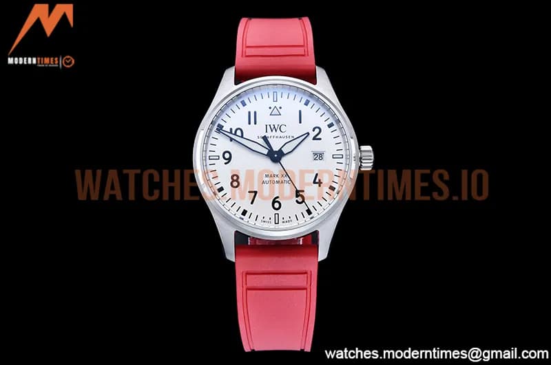 IWC - Mark XX IW328207 Red SS/LE White M+F MY9015