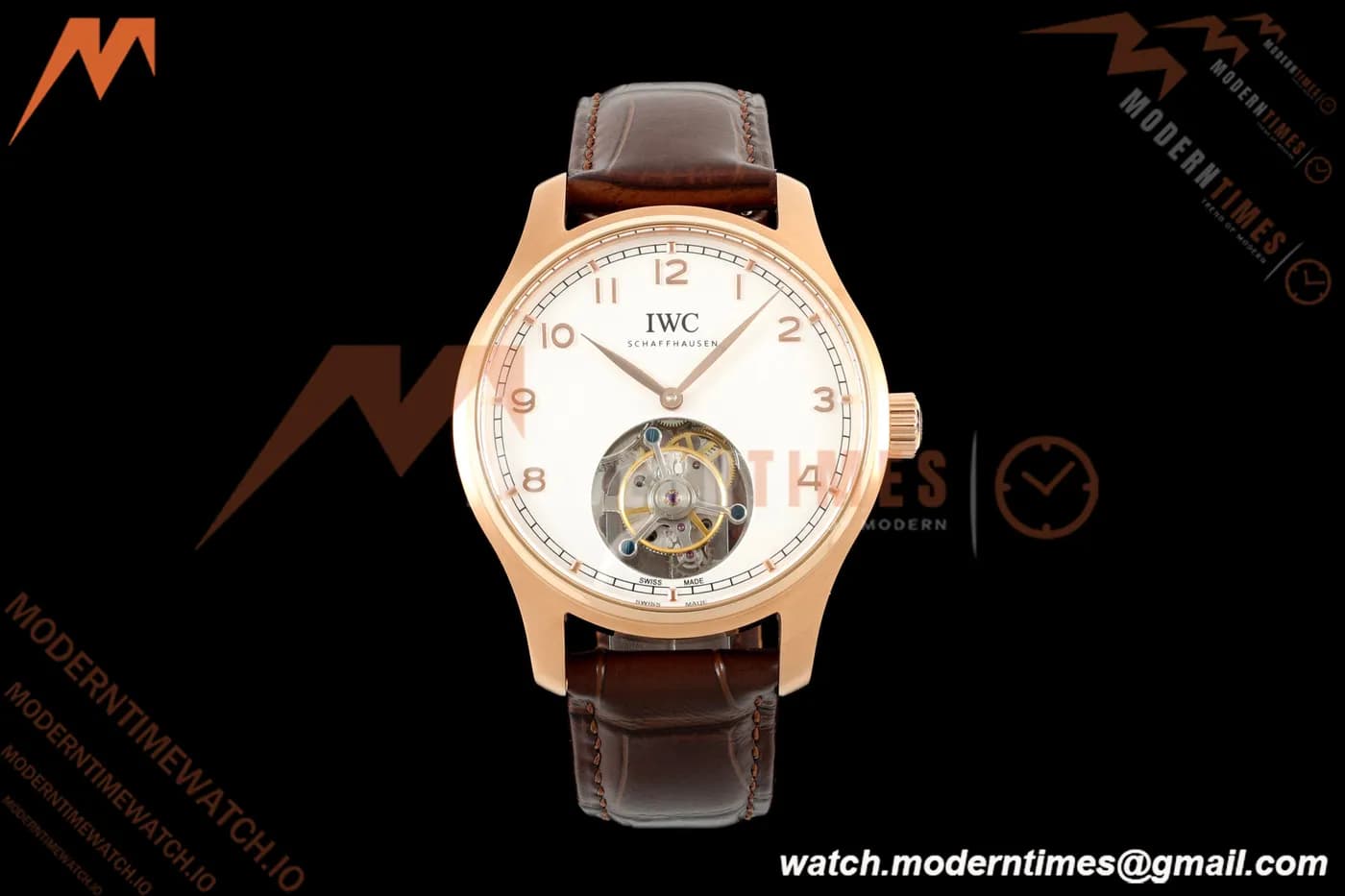 IWC - Portugieser Handwind Automatic 40mm IW545801 RG/LE Wht/Num RMS Asian Tourb
