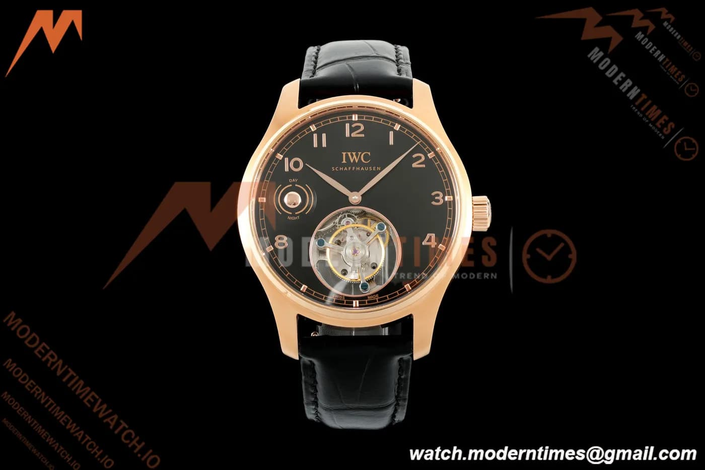 IWC - Portugieser Handwind Automatic 40mm IW545901 RG/LE Blk/Num RMS Asian Tourb