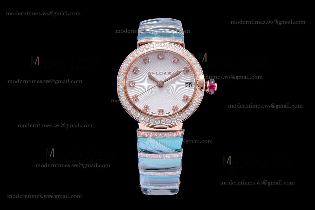Bvlgari LVCEA Series Diams RG/RG Wht BVF Automatic/Quartz