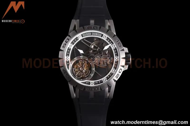 Roger Dubuis - Excalibur Spider 45mm TI/RU Black Skeleton Flying Tourbillon JBF