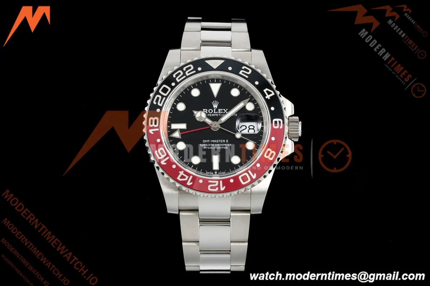Rolex - GMT II 126710 Coke Oys 40mm 904L SS/SS Black QF SH3285 CHS