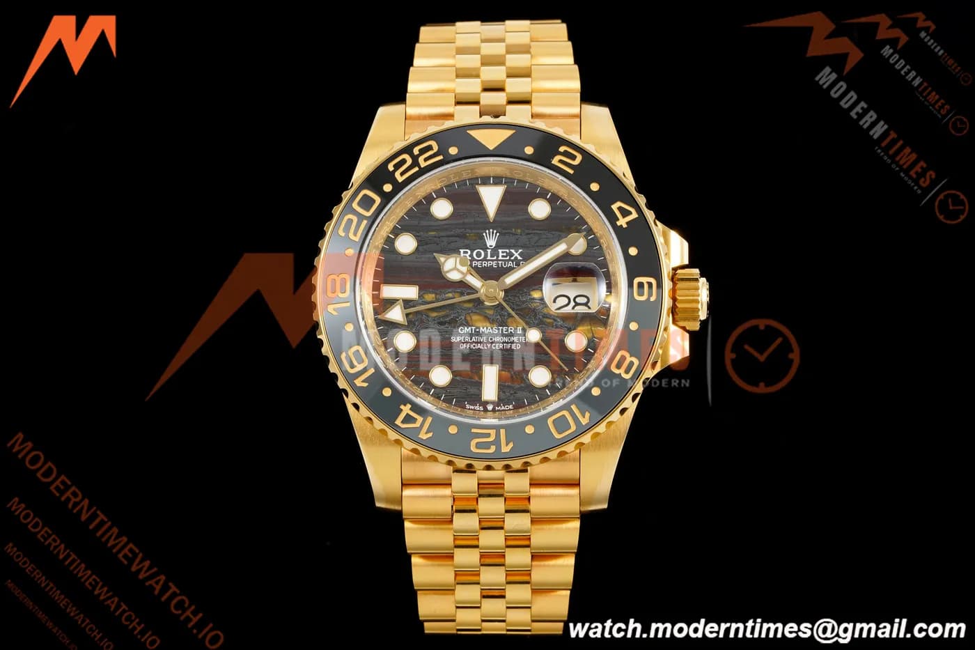 Rolex - GMT II 126718GRNR 40mm Jub YG/YG Tiger Iron Dial ARF VR3285 CHS