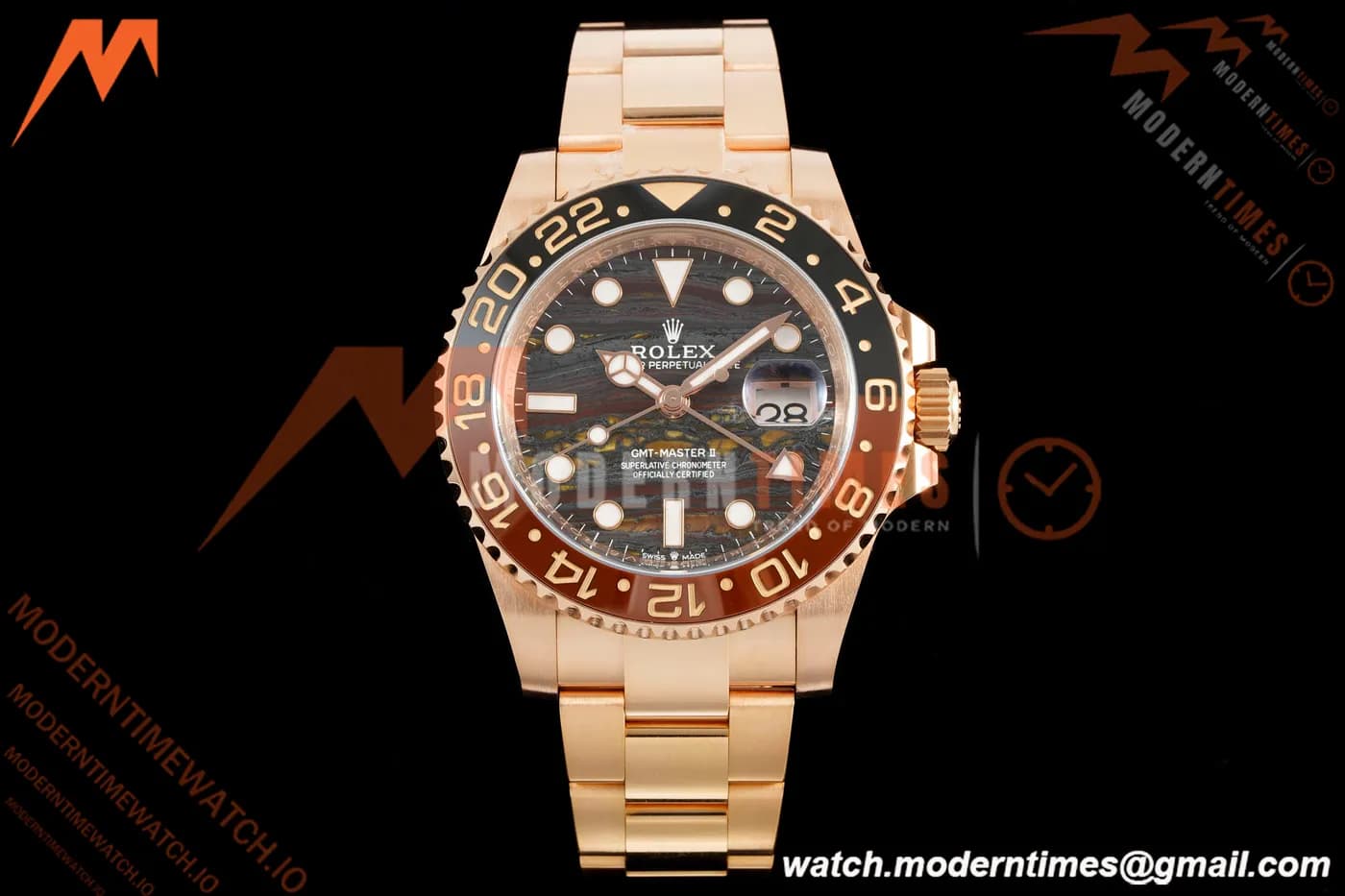 Rolex - GMT II 126715CHNR 40mm Jub RG/RG Tiger Iron Dial ARF VR3285 CHS