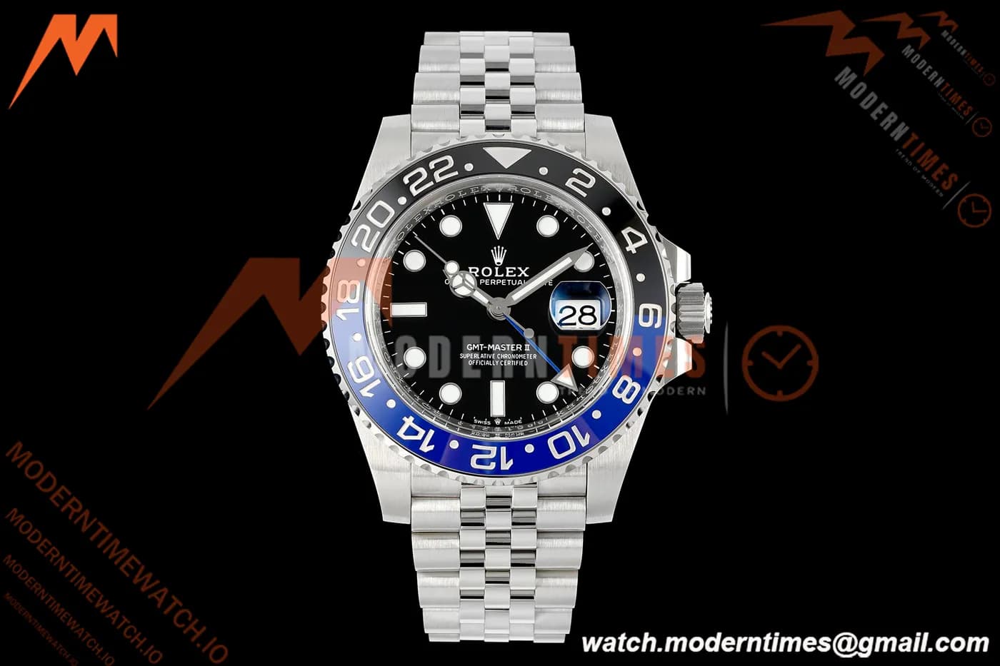 Rolex - GMT II 126710BLNR Batgirl 40mm 904L Jub SS/SS Black Clean Plus SH3285 CHS