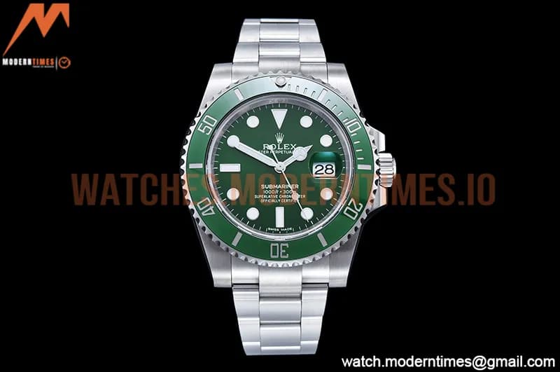Rolex - Submariner 116610LV 904L SS/SS Green RAF SH3135