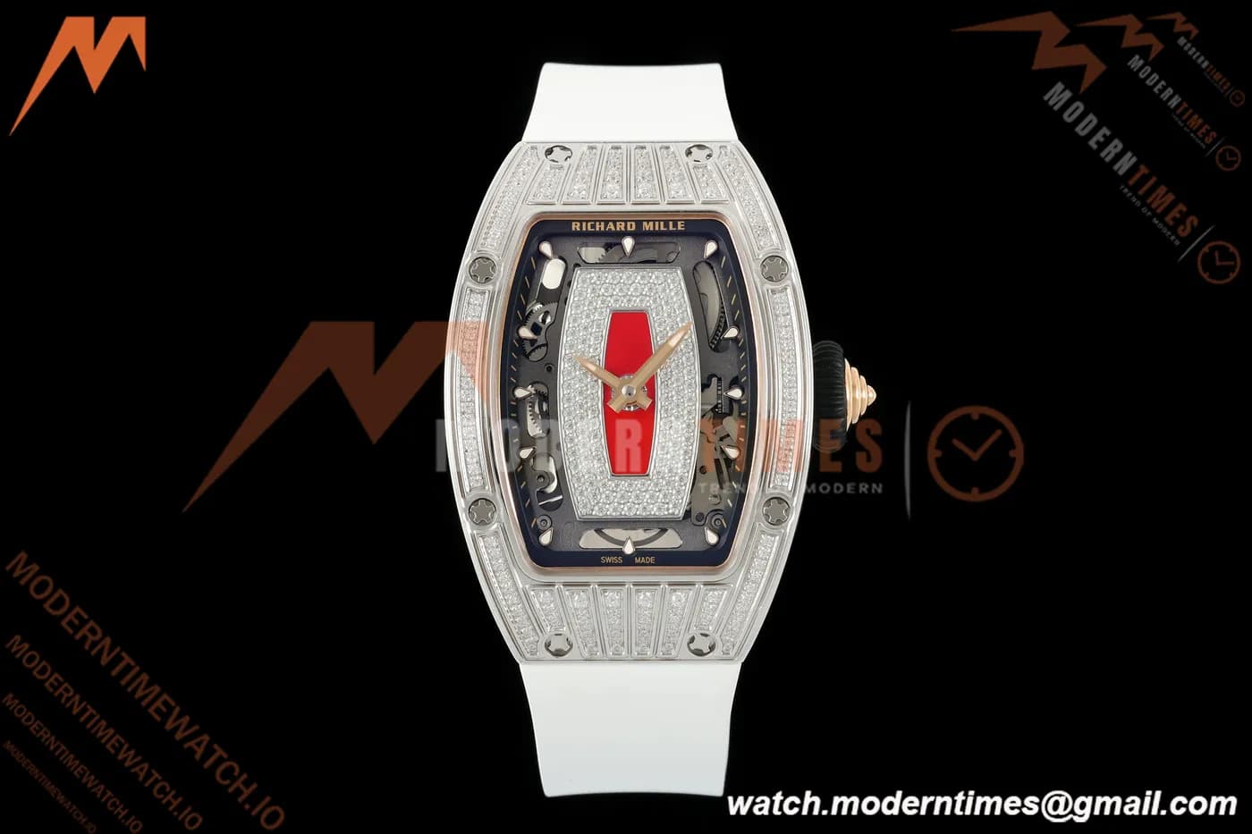 Richard Mille - RM07-01 Ladies Stainless Steel Diamond WHT/RU Red Lips ZF Asian CRMA2