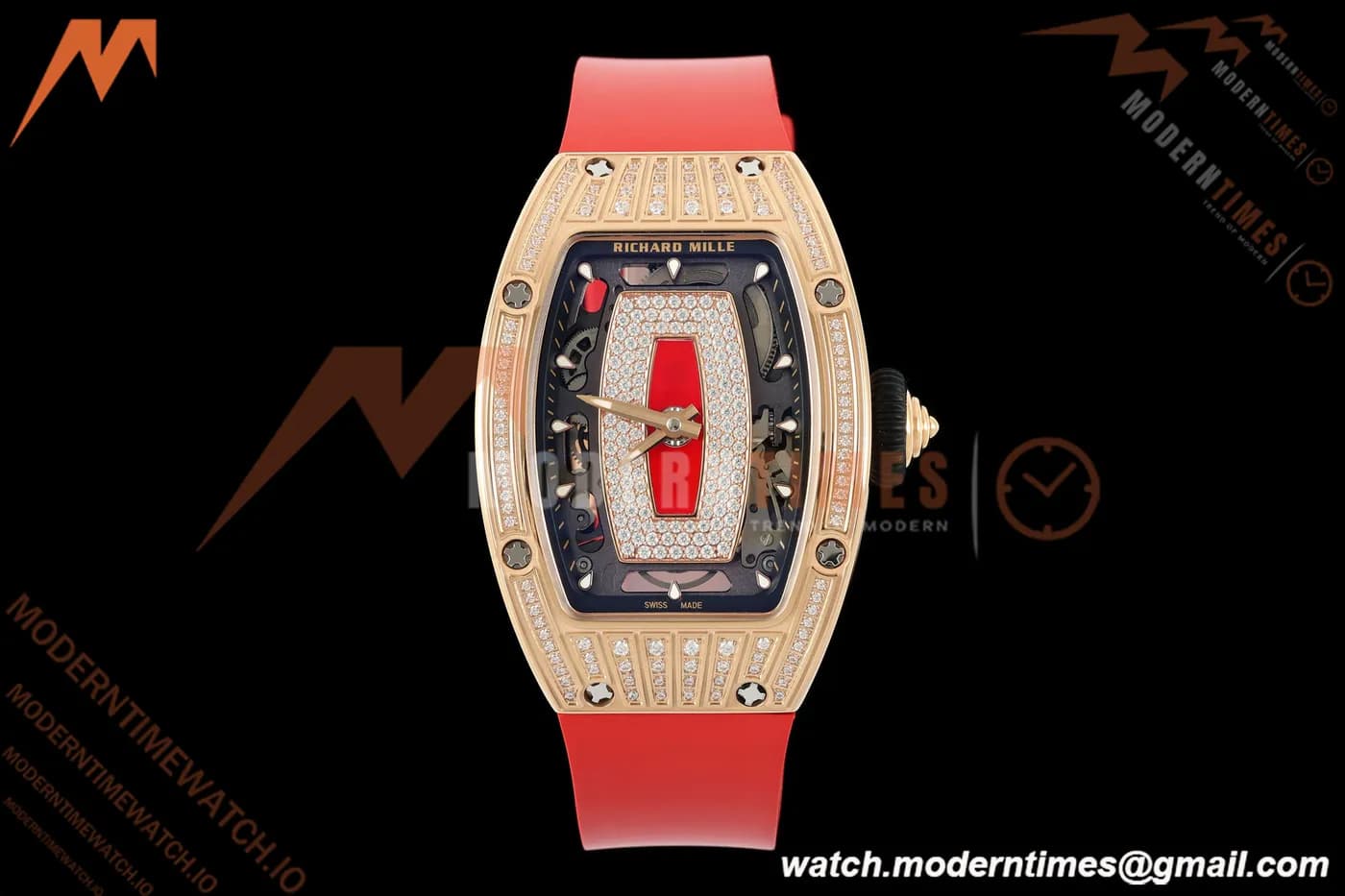 Richard Mille - RM07-01 Ladies Rose Gold Diamond RED/RU Red Lips ZF Asian CRMA2