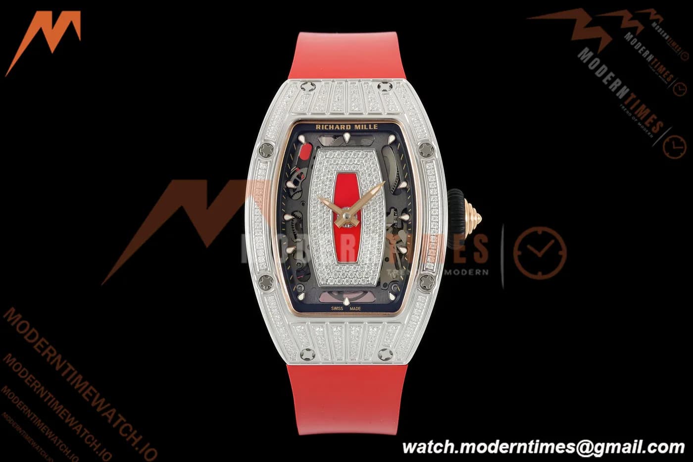 Richard Mille - RM07-01 Ladies Stainless Steel Diamond RED/RU Red Lips ZF Asian CRMA2