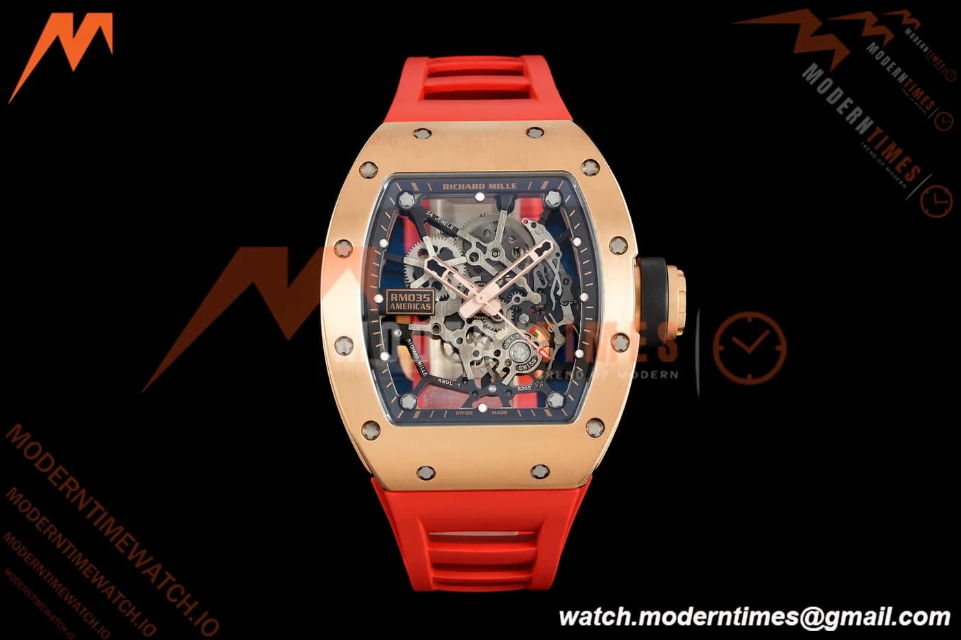Richard Mille - RM035 Rafael Nadal Americas Limited CER/VRU RG/Red/Blk Skeleton KVF RMUL1