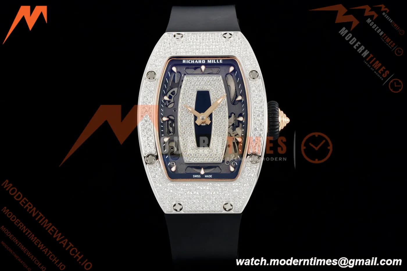 Richard Mille - RM07-01 Snow Set Diamond Crested Blk/RU/Wht Black Onyx ZF Asian CRMA2