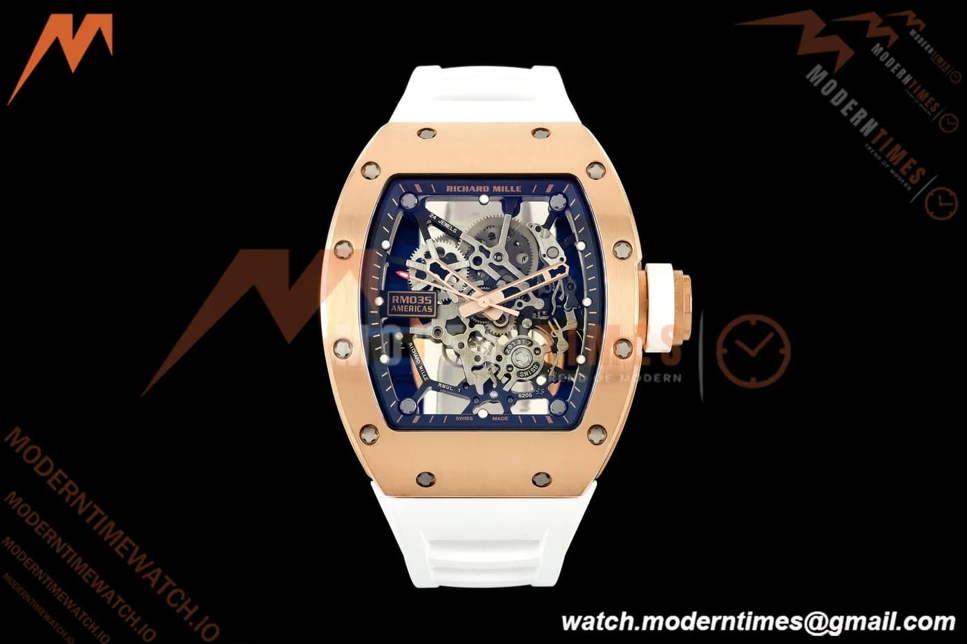 Richard Mille - RM035 Americas Rafael Nadal "Gold Toro" RG/RU Blk/Ske Sonic RMUL1