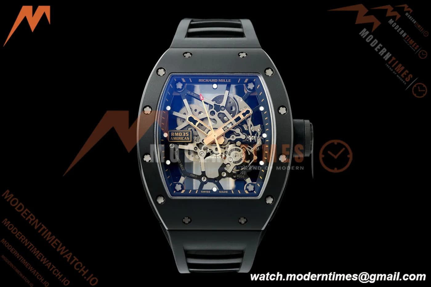 Richard Mille - RM035 Americas Rafael Nadal "Black Toro" CER/RG/RU Blk/Ske ZF RMUL1